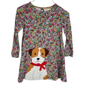 Mini Boden size 5-6 Floral Applique Dress - Picture 1 of 9