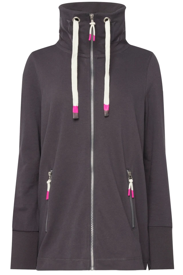 Laurasøn Damen Sweatjacke Stehkragen Zipper Langarm 819837 - Bild 1 von 1