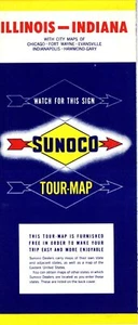 Hoja de ruta Sunoco 1955: Illinois Indiana nuevo de lote antiguo - Imagen 1 de 1