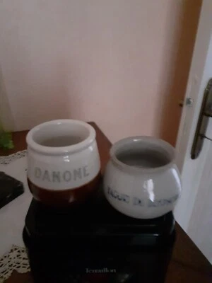 2 Anciens pot de yaourt Bosphore, DANONE+ thermomètre pub,yoghourt, yahourt,lait - Photo 1/4