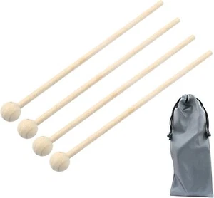 Luomorgo 4 Pcs Wood Xylophone Mallets, Glockenspiel Mallets Bell Mallets Percuss - Picture 1 of 5