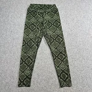 Balance Athletica Womens M Leggings High Rise Python Snakeskin Green/Gray - Picture 1 of 7