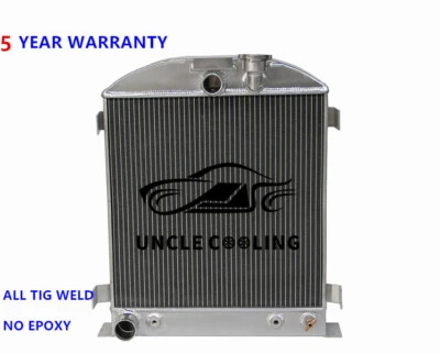 Radiador de 3 filas apto para motor Ford Modelo 81A 85 78 48 40 Modelo T Picado Ford 33-38 Foto 1 de 4