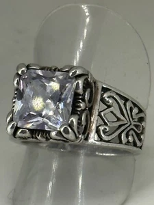 SILPADA Ring Sz 10 TOWN R0981 Sterling Silver Ring w/ 2ct CZ Size 10 RETIRED - Picture 1 of 6