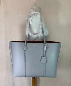 NEW Tory Burch Bay Gray Perry Triple Compartment Tote $448 - Picture 1 of 12
