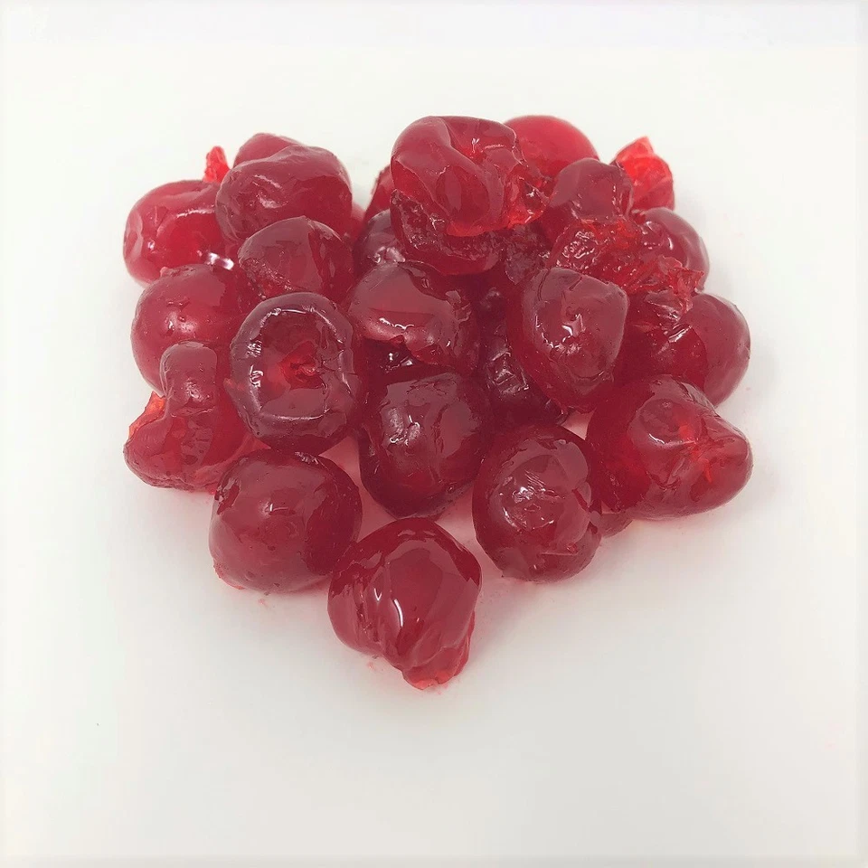 Paradise Red Whole Cherries Candied Fruit Glaze bulk 10 pound box