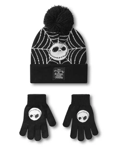 Disney Negro Pesadilla Antes de Navidad Gorro y Guantes Conjunto Unisex Niños - Imagen 1 de 9