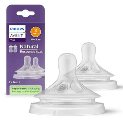 Philips Avent SCY963/02 Natural Response Sauger Babyflasche 1+ Monate Größe 3 2x