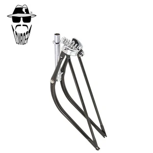 Original Lowrider 26" Bent 1" Chrome/Black Durable Suspension Retro Spring Fork. - Picture 1 of 1