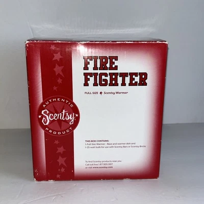 Calentador de cera de tamaño completo Scentsy Fire Fighter Department rojo negro NUEVO EN CAJA Foto 1 de 4
