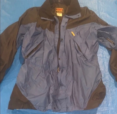 Stearns DryWear Blue Black Hooded Outdoor Men’s XXL Waterproof Fishing Coat - Image 1 of 4