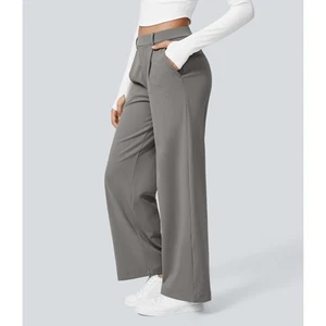 Halara *NWT* HaloTek Air™ High Waisted Straight Leg Work Pants Gray Sz ST - Picture 1 of 9