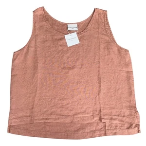 PARACHUTE NWT Women's Linen Tank Top Sleeveless Clay Brown Casual Boho Size L - Picture 1 of 7