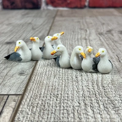 Seemöwen 4er Gruppe 8cm maritime Deko Figur Möwe - Bild 1 von 3