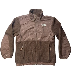 North Face Jacket Girls Medium Polartec Fleece Floral Full Zip Outdoors 00s - Picture 1 of 21