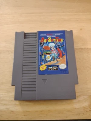 BugerTime Nintendo Entertainment System 1989 Authentic Tested Working - Image 1 of 3