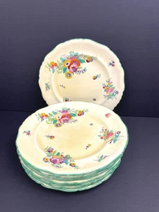 Set of 8 Mason’s Patent Ironstone China 8” Plates Minuet Pattern England Vintage - Picture 1 of 8
