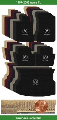 Lloyd Custom Luxe Carpet Mat Set for 1997-2003 Acura CL w/Logo (5 pieces) #W - Image 1 of 4