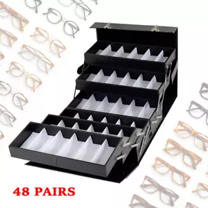 48 Fächer Multicase Sonnenbrille Brillenkoffer Vitrine Aufbewahrung Organizer - Bild 1 von 12