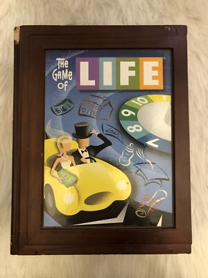 The Game of LIFE Colección de Juegos Vintage Caja de Madera Estante para Libros 100% Completo Foto 1 de 4
