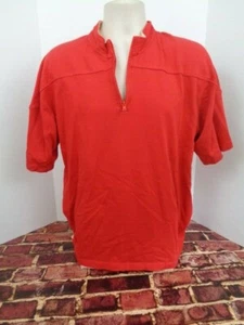 Camisa ORVIS Para Hombre Roja 1/4 Cremallera Sin Cuello Informal Mangas Cortas Calce Tradicional - Imagen 1 de 8