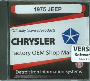 1975 JEEP SHOP/BODY MANUAL ON CD-COVERS ALL MODELS - Picture 1 of 1