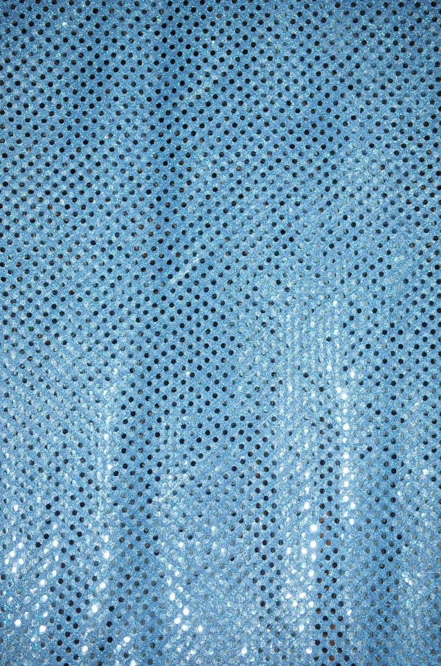 CONFETTI SEQUIN DISCO DOT KNIT BABY B FABRIC 3MM POLKA DOT PAGEANT DANCE CHEER  - Image 1 of 1