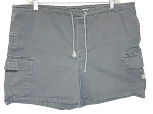 Vintage Y2K Jordache Bermuda Shorts Green Size 7-9 Womens Green Drawstring Cargo - Picture 1 of 4