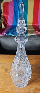 Schöne Vintage Kristall geschliffene Karaffe mit Stopfen 15 1/2" hoch mit Top - Bild 1 von 16