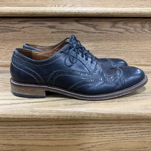 Cuoio Mens Brogue Leather Dress Shoes Size 10.5 M Dark Brown/Black Made In ITALY - Picture 1 of 10
