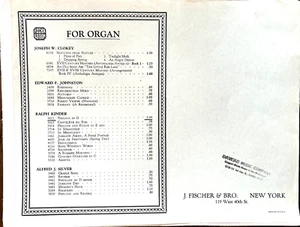 Toccata In D by Ralph Kinder Vintage Organ Sheet Music - Picture 1 of 3