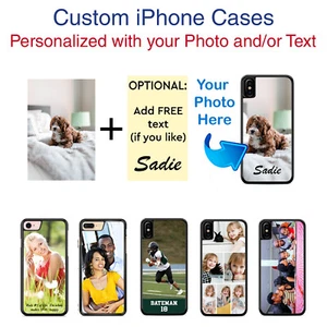 Personalized iPhone Case Cover Customized with Your Photo Selfie Picture Art - Picture 1 of 12