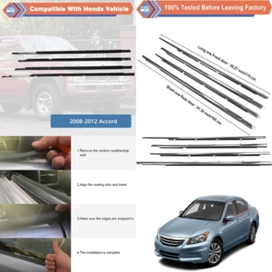 4 PACK Car Outer Door Window Moulding Trim Seal Belt For Honda Accord 2008-2012 - Picture 1 of 8