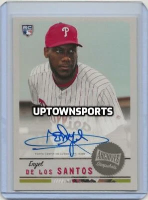 2019 Topps Archives Snapshots ENYEL DE LOS SANTOS AUTO CARD #AS-DP - Image 1 of 2