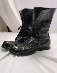 Vintage Corcoran schwarz Leder Militär Feldstiefel Herren Größe 9 - Bild 1 von 20