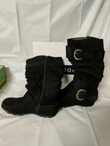 Bamboo-'Jester’ Faux-Suede-Mid-calf Boots-Woman's Size 6.5 ~ #175h - Picture 1 of 4