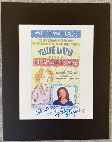 Valerie Harper Signed In Person 11x14 Matted Autographed Photo - Authentic Cover