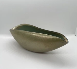 PTMD Home Collection Green Ceramic Pot Vase Accent Decor 8 x 2.5 x 3 inches - Picture 1 of 15