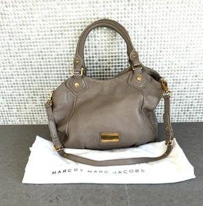 Marc by Marc Jacobs  Francesca Q Tote Taupe Pebbled Leather Hobo Bag - Picture 1 of 15
