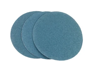 8" Blue Zirconia Cloth Hook and Loop Sanding Discs (50 Pack, 50 Grit) - Picture 1 of 4
