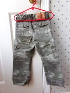 Levi's Jeans 4 Boys Camouflage Camo Adjustable Waist Red Tab Reg 514 $42 Hunting - Picture 1 of 17