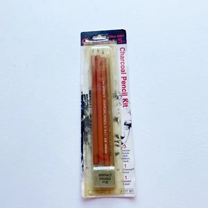 General Charcoal + white Pencil Kit 557Bp New with eraser 2B,4B, And 6B - Picture 1 of 3