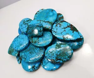40.00 Ct. Natural Turquoise Oval Cabochon Bisbee Loose Gemstone Lot for Jewelry - Picture 1 of 7
