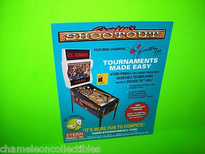 SHARKEYS SHOOTOUT 2000 ORIGINAL NOS PINBALL FLYER Vintage Promo  Game Artwork  - Image 1 of 2