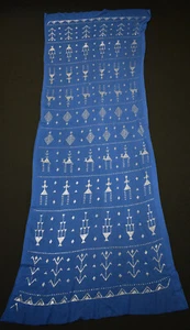 5X Egyptian Assuit Silver metal / net tulle fabric Wrap Shawl Scarf - Picture 1 of 4