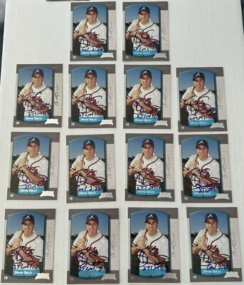 Steve Sisco 2000 Bowman Authentic Signed Autograph Auto RC Card Atlanta Braves - Image 1 of 4
