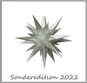 ⭐️ orig. Herrnhuter Stern Sonderedition 2022 ✰ silber glitter 13 cm A1e  NEU/OVP