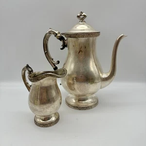 Silver Teapot & Creamer, Carson Pirie Scott & Co., Triple Plate, EPC 6229 - Picture 1 of 10