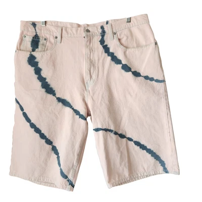 LEVI'S 569 扎染宽松直筒牛仔短裤粉色男式 38 码 — 第 1/4 张图片