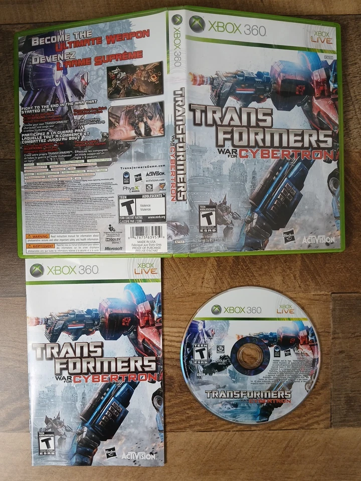 Transformers: War for Cybertron (Microsoft Xbox 360, 2010) Completo En Caja - Probado Foto 1 de 1